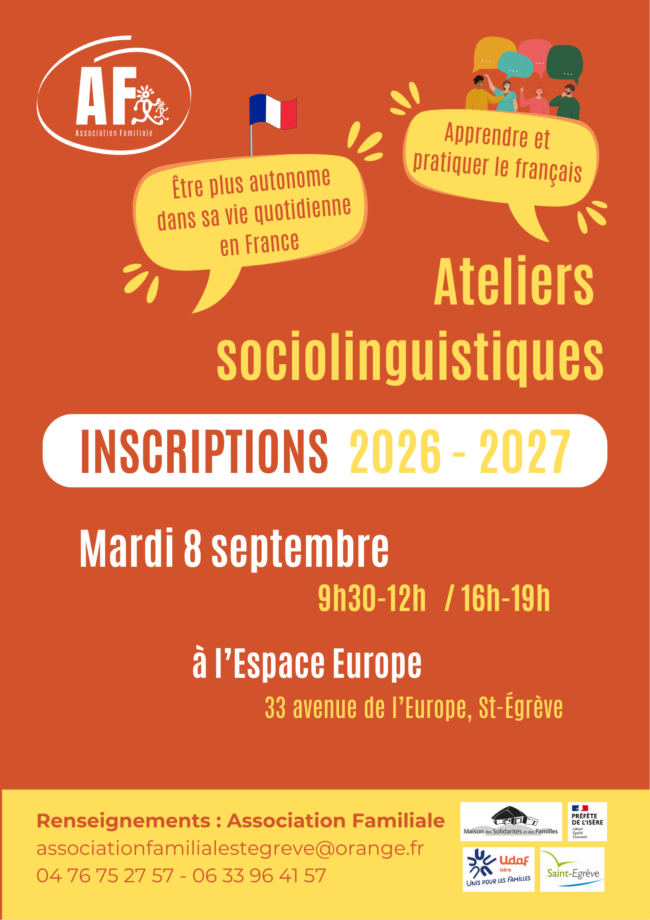 Inscriptions Ateliers Sociolinguistiques